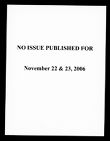 No Issue Published, November 22, 23, 2006